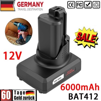6,0 Ah Akku Für Bosch Professional GBA 12V 2607336014 1600Z0002Y BAT411 BAT412A