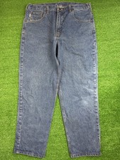 Carhartt B17 DST Relaxed Fit Jeans Mens 38x30 Blue Denim Workwear Pants