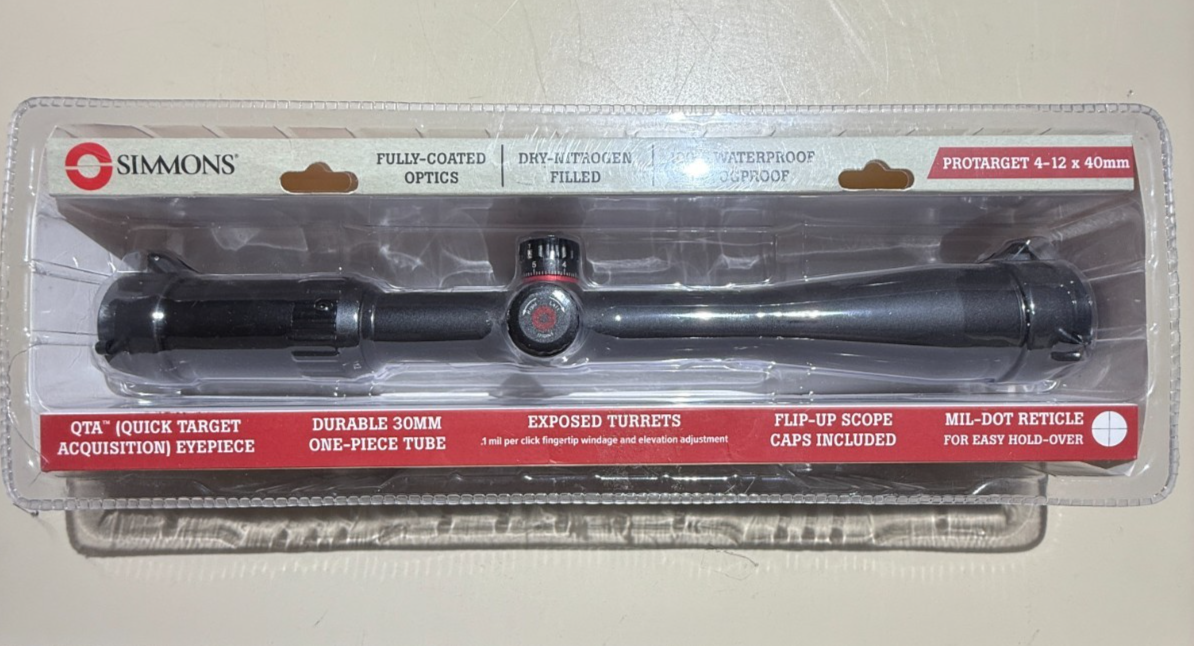 Simmons ProTarget SIM41240C 4-12 x 40mm Rifle Scope 30mm One-Piece
