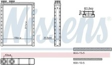 Heizung Kühlrippen gelötet 707286 NISSENS für OPEL PEUGEOT CITROËN