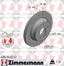 2x ZIMMERMANN Bremsscheibe 400.3622.52 für MERCEDES-BENZ 2x ZIMMERMANN Bremsscheibe 400.3622.52 für MERCEDES-BENZ