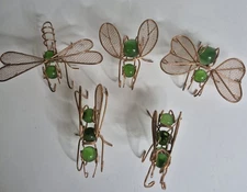 Vintage Wire Metal Art Home Decor Object Art and Collectibles 5 Count