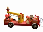 Vintage Fisher Price Little People #169 Snorky w/ 5 Original Firemen