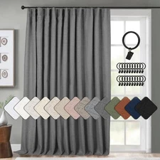 INOVADAY Thermal Sliding Door Curtains 100% Blackout Extra Wide Patio Door