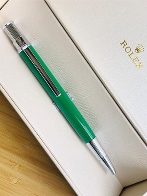 Rolex Emerald Oyster Ballpoint Click Pen VIP Gift AD Green New
