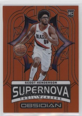 2023 Obsidian Electric Etch Orange Flood 18/75 Scoot Henderson #7 Rookie RC 1k9t