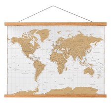 Magnetic Poster Hanger Frame, 24x36 36x48 18x36 Teak Wood Magnet Poster Frame...