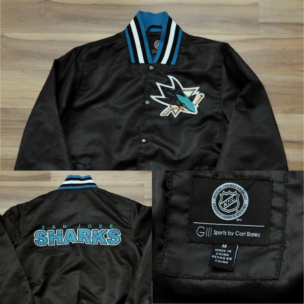 San Jose Sharks G-III by Carl Banks Satin Jacket Starter Style