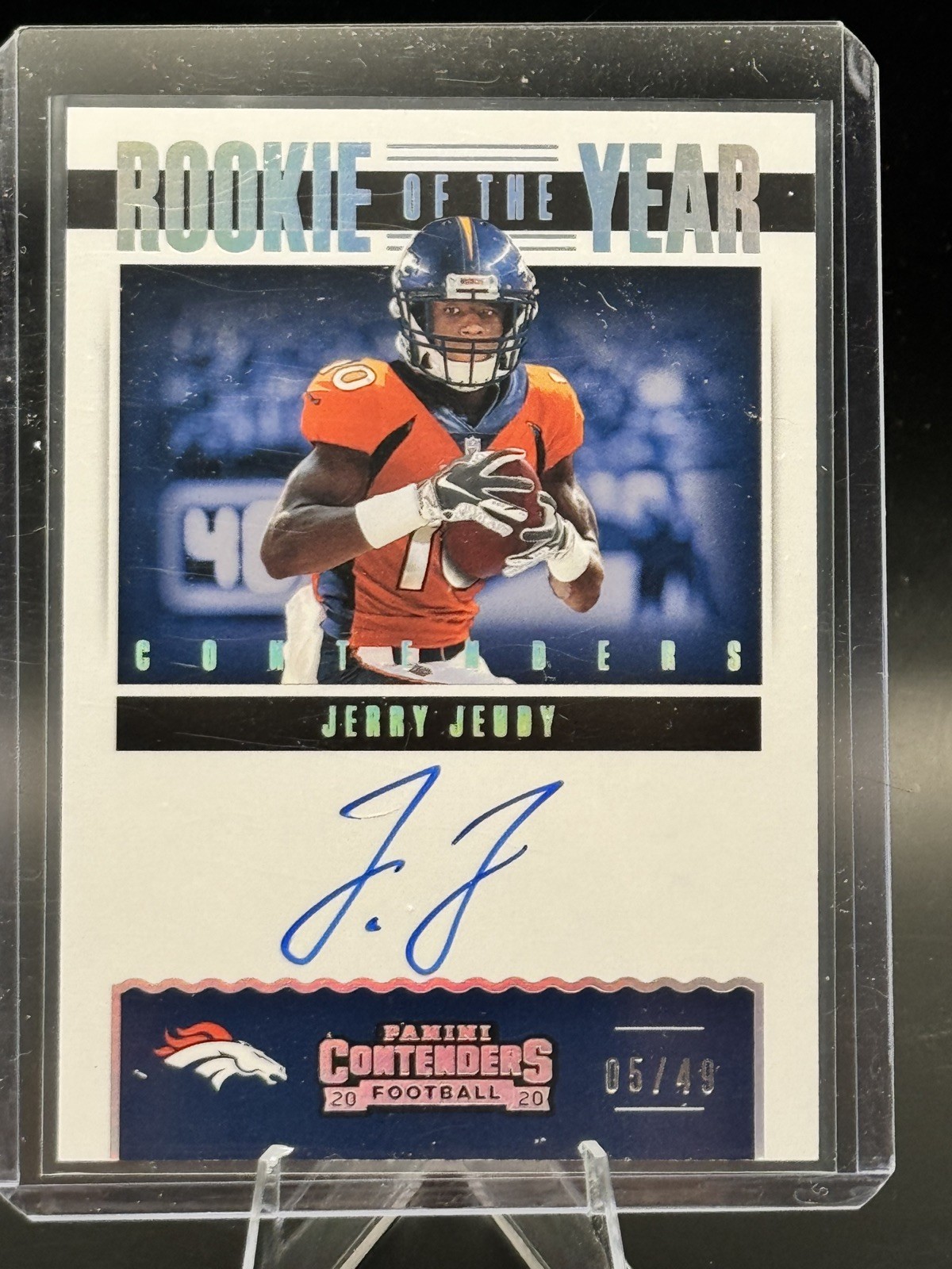 2020 Panini Contenders Jerry Jeudy Rookie of the Year Auto RPS 05/49 #RYA-JJE