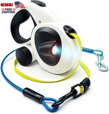 Retractable Dog Leash 16Ft Heavy Duty LED Reflective Medium Dogs