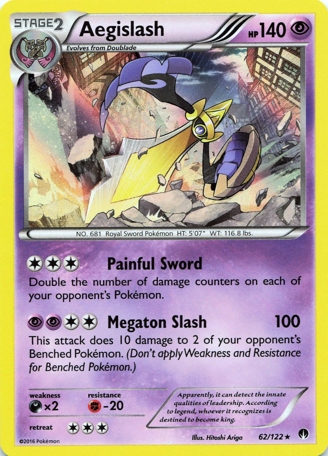 Pokémon TCG Aegislash #62/122 XY - BREAKpoint NM