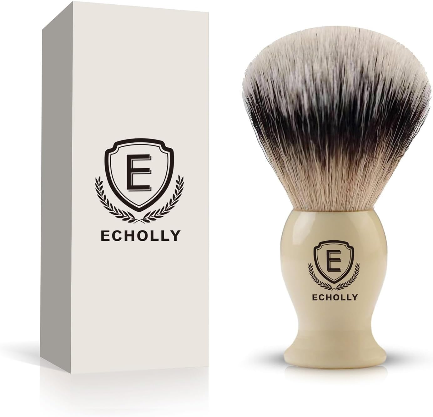 Echolly Men’s Shaving Brush Luxury Vegan Bristle Wet Shave Fast Lather Beard