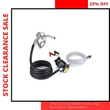 12V Diesel Fuel Transfer Pump Kit with Nozzle Hoses