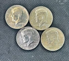 Lot Of 4 1964 KENNEDY HALF DOLLAR CIRCULATED 90% SILVER COINS.  NICE!