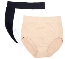 Breezies~Set of 3~Cooling Comfort Seamless Briefs~2X~Basic~A673203  11633
