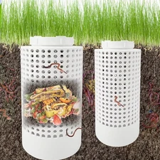 1pc Outdoor Plastic Worm Compost Bin Garden Underground Composting Box - NEW