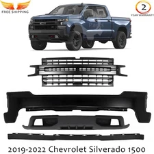 Front Bumper Paintable & Grille Kit For 2019-2022 Chevrolet Silverado 1500