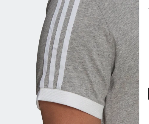 Camiseta Adidas Originales Trifolio Mujer Talla Grande 2X AdiColor Clásica 3 Rayas Gris Foto 3 de 4