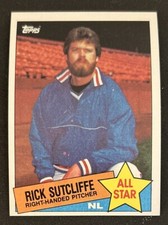 1985 Topps Rick Sutcliffe NL All-Star Baseball Card #720 Cubs Pitcher VG O/C