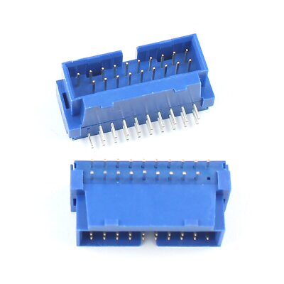 1Pcs USB 3.0 IDC 19 Pin Male Right Angle IDC Box Header PCB Connector Adapter