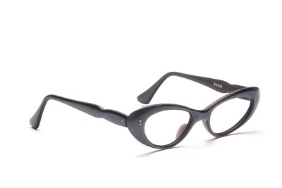 Vintage Cat Eye Brille 50er Jahre Selecta Claudette Grau 44 - 22 mm  EG5