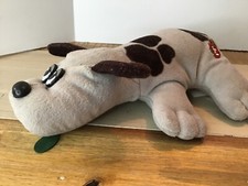 Vintage Pound Puppy Puppies 8" Newborn Furries Dog Gray w/Brown Spots Tonka 1985