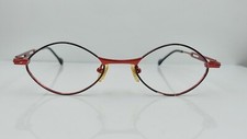 Vintage DeJa Vu Black Burgundy Oval Sunglasses FRAMES ONLY