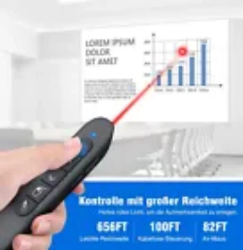 Power point Presentation Remote Wireless USB PPT Presenter Laser Pointer Clicker - Image 4 of 4