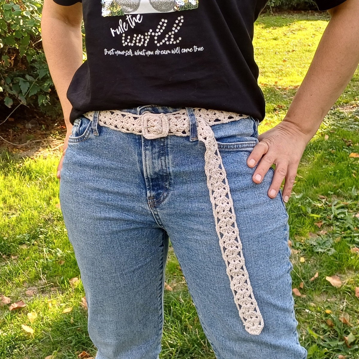 crochet dress belt Inzegao Crochet Belt for Women Knit Dress Jean Shirt Sweater Belts at  Amazon Women's Clothing store