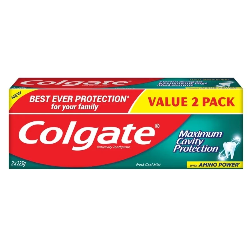 Colgate Maximum Cavity Protection 2x225g Fresh Cool Mint - Image 2 of 4