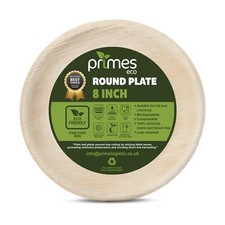 Disposable Bamboo Plates Round Palm Leaf Biodegradable Eco Friendly