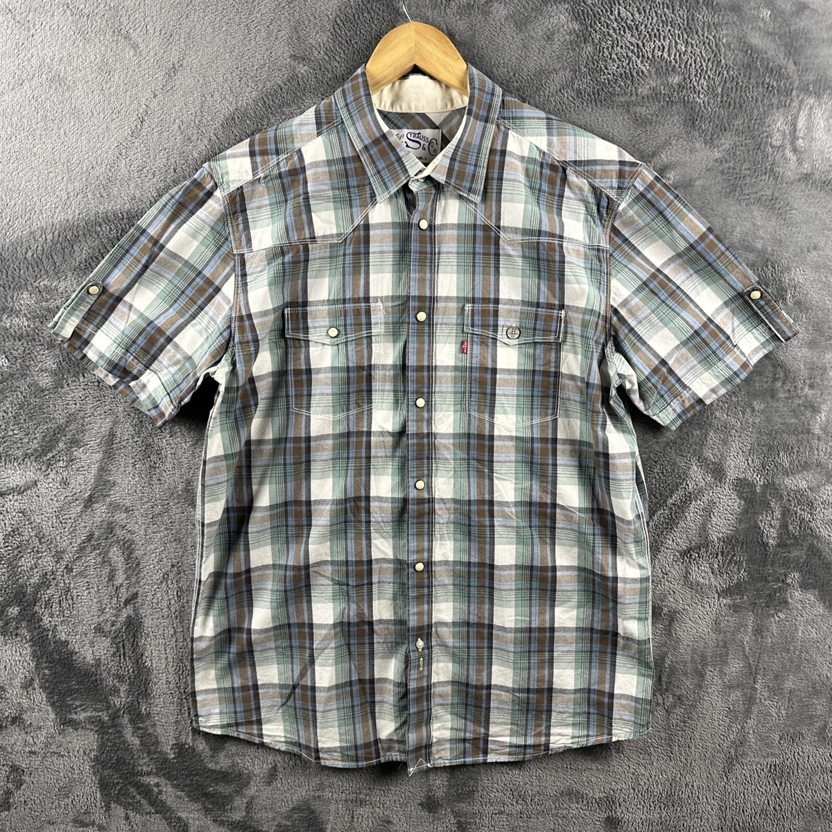 Mens short sleeve shop western shirts with snaps