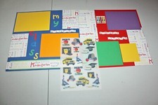 Kindergarten Premade 12x12 Scrapbook 2 Page Layout  Rub On School Sticker Sheet