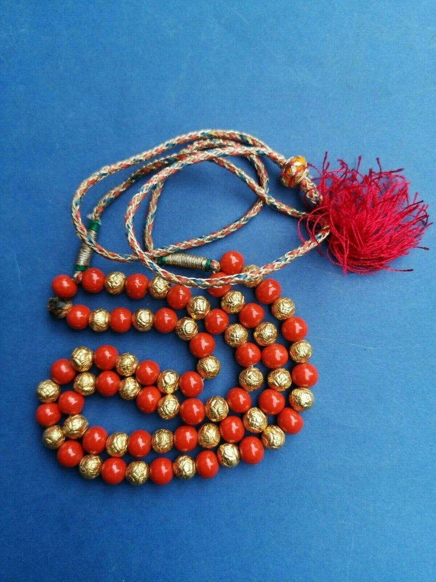 Coral and 2024 gold necklace