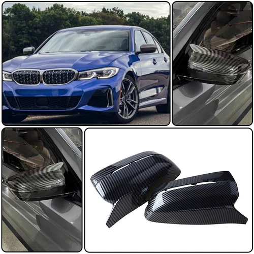 2PCS FOR 17-2021 BMW G30 G20 G11 G12 M STYLE CARBON FIBER SIDE MIRROR COVER CAP