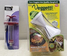 Brand New Veggetti spiral vegetable slicer And Good Cook Flavor Injector