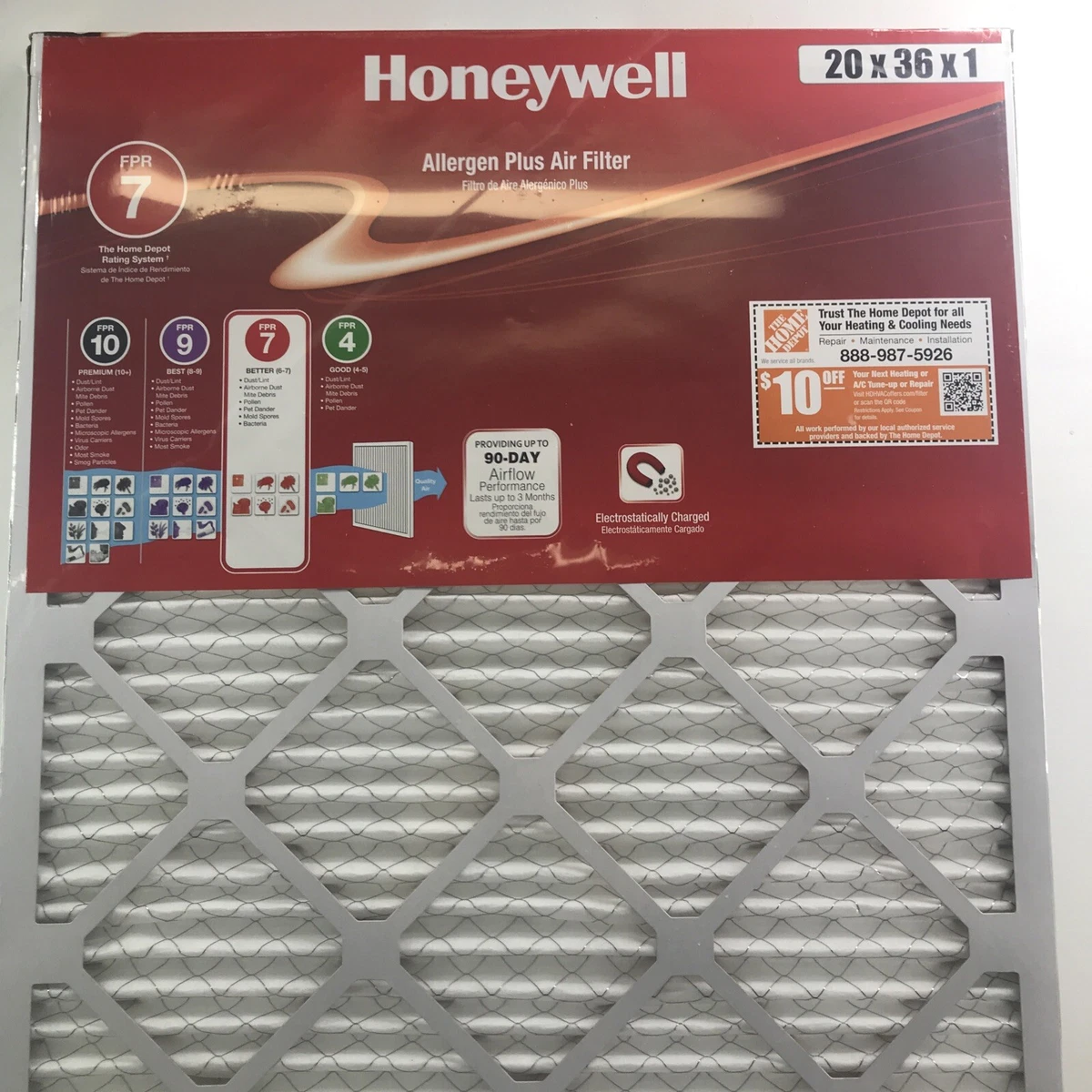 Honeywell air filter 20x36x1 deals