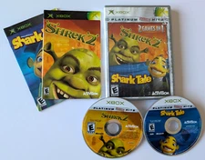 Shrek 2 / Shark Tale 2 games in 1  Xbox Game Complete CIB tested & working