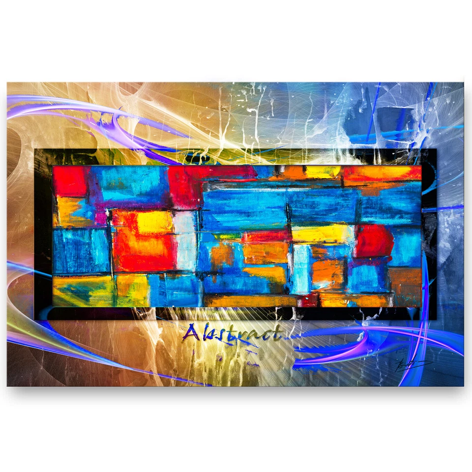 Leinwand Bild Abstrakt Wandbilder XXL Bilder Modern Kunst Max. 150x100x4cm 2201A - Bild 3 von 4