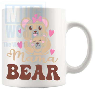 Mama Bär Tasse Handarbeit Geschenke zum Geburtstag Weihnachten Freunde Familie Kollegen