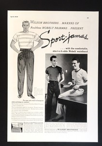 Wilson 兄弟88 运动睡衣男时尚艺术1936 老式印刷广告 eBay