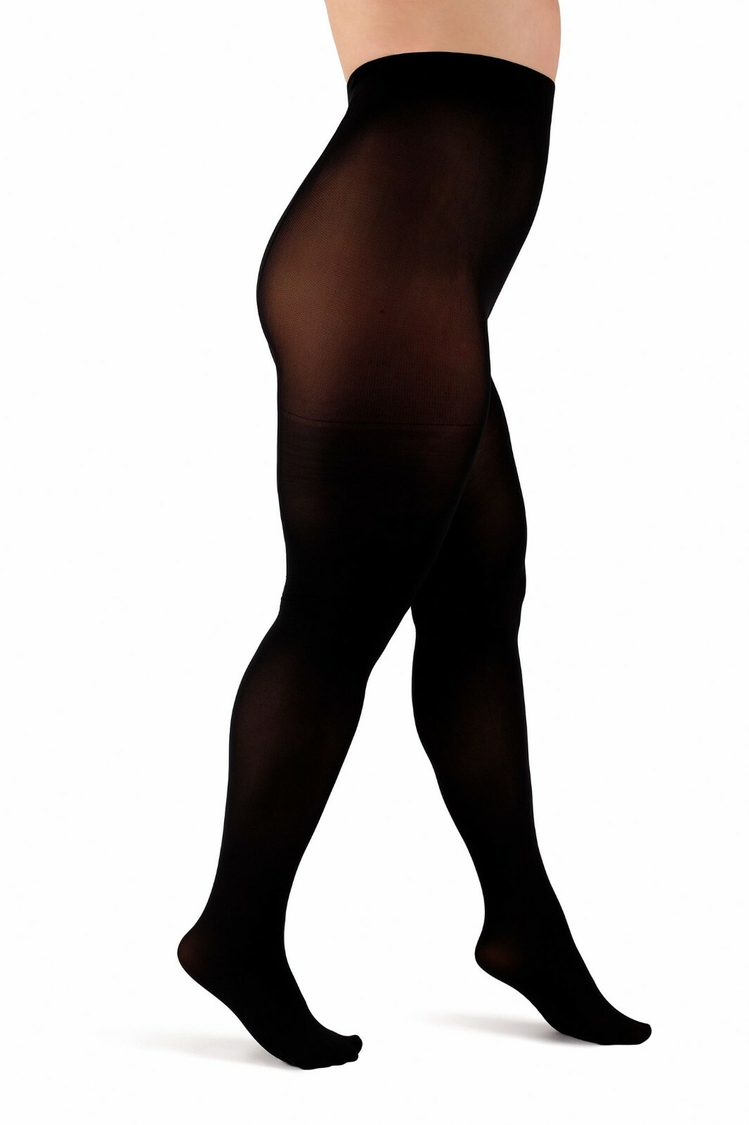 2 Pack Women Plus Size Opaque Microfiber Tights Black UK size 1418