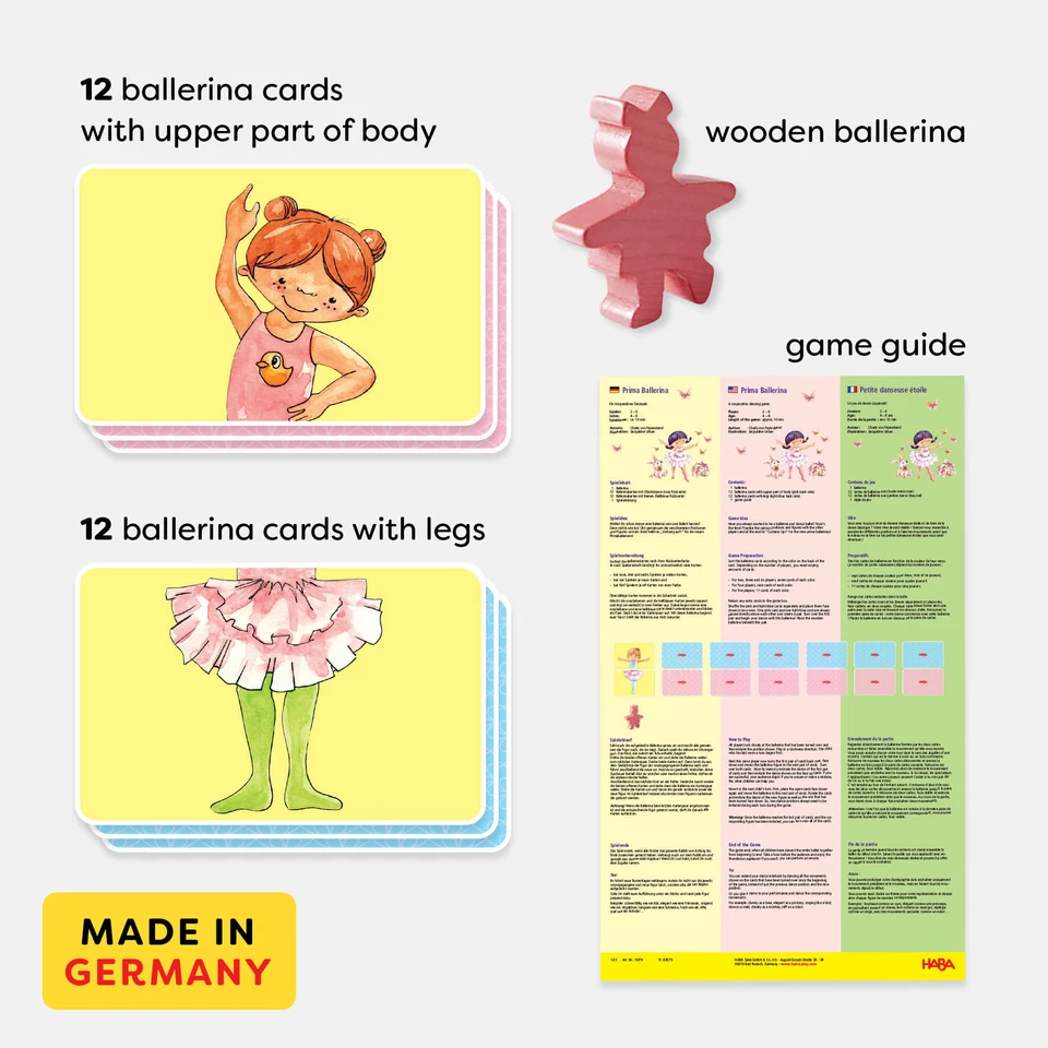 HABA Prima Ballerina Mini Game: Perfect Travel Games for Kids Ages 4-8, Ideal - Image 2 of 4