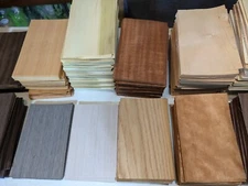 Grab Box FULL of Mixed WOOD Veneer 5" x 8" sheets 60-70 pcs 1/42"       IC30