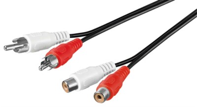 Stereo Verlängerung Kabel 2x Cinch-Stecker auf 2x Cinch-Buchse Chinch 50025