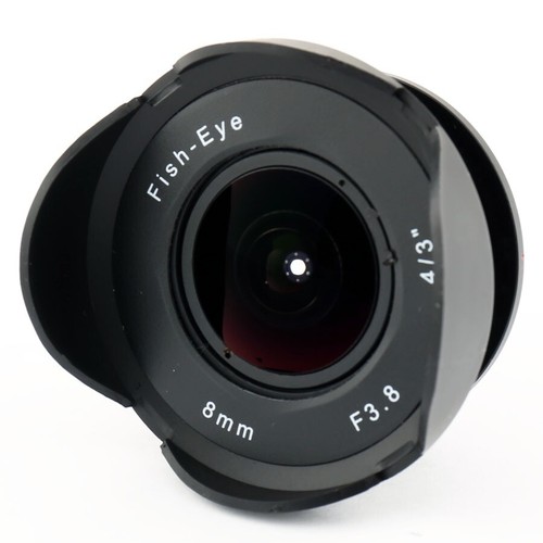 8mm f/3.8 CCTV M4/3 Mount Fisheye CCTV Objektiv körper für 4/3" Kamera Micro 4/3 - Bild 2 von 5