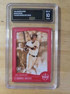 2018 Shohei Ohtani diamond Kings #76 Sepia Rookie Red Frame GMA 10 GEM MT