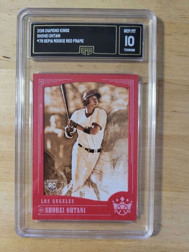2018 Shohei Ohtani diamond Kings #76 Sepia Rookie Red Frame GMA 10 GEM MT