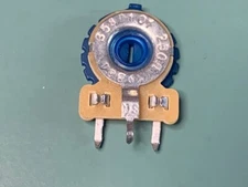 (50) CTS 201XS251B/19B209358P101, 250 OHM miniature 19/32" trimmer potentiometer