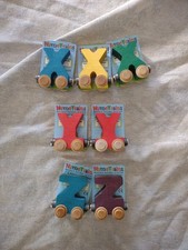 Hand Made Name Trains Toys Magnetic Wooden X Y Z Made In USA